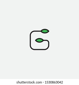 Leaf logo and icon vector illustration design template. inspiration from the initial letters of the logo icon G leaf. vector