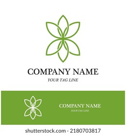 leaf logo icon vector illustration template design
