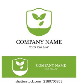 leaf logo icon vector illustration template design