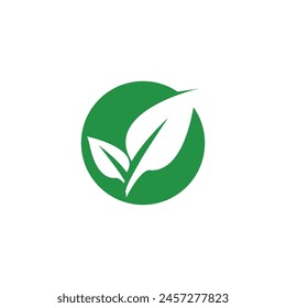 leaf logo icon vector illustration template design 
