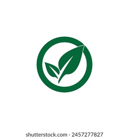 Diseño de Plantilla de Ilustración vectorial de logotipo de hoja 