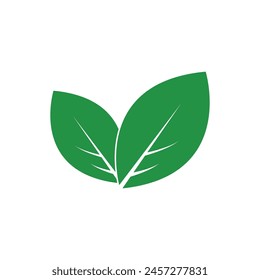 leaf logo icon vector illustration template design 