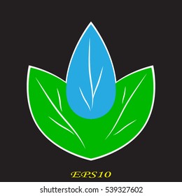 leaf logo, icon, vector illustration EPS 10