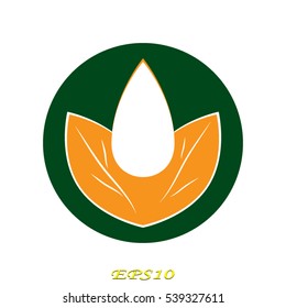 leaf logo, icon, vector illustration EPS 10