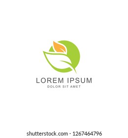 Leaf Logo, icon vector logo template