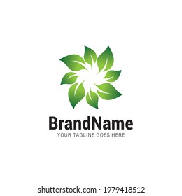 Leaf logo icon vector template.
