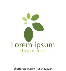 leaf logo Ideas. Inspiration logo design. Template Vector Illustration. Isolated On White Background