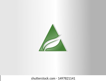 Leaf logo. Illustration of leaf logo design isolated on white background