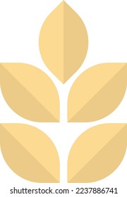 ilustración del logotipo de la hoja con un estilo mínimo aislado en segundo plano