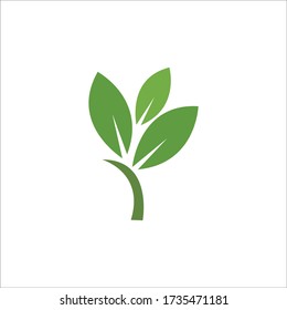 elemento de naturaleza de la ilustración del logotipo de la hoja 