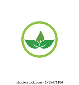 elemento de naturaleza de la ilustración del logotipo de la hoja 