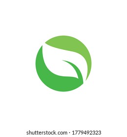 leaf logo illustration nature element vector 