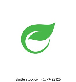 leaf logo illustration nature element vector 