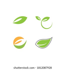 leaf logo illustration nature element vector 