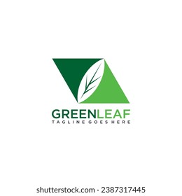 Leaf logo illustration. Simple and modern concept.