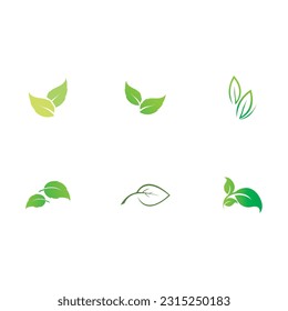 leaf logo illustration vector with eco-friendly concept