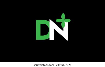 Leaf Logo Initial Green Nature
