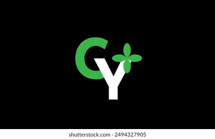 Leaf Logo Initial Green Nature