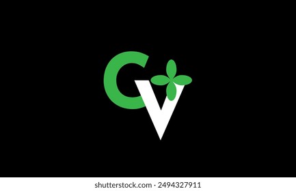 Leaf Logo Initial Green Nature