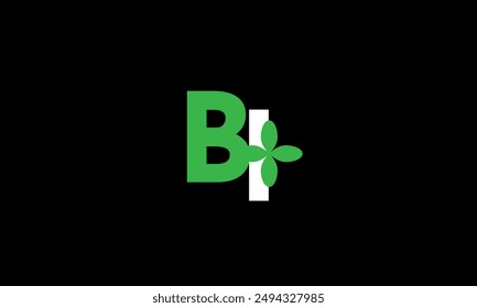 Blattlogo Initiale grüne Natur
