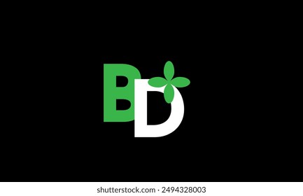 Leaf Logo Initial Green Nature