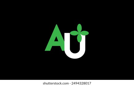 Leaf Logo Initial Green Nature