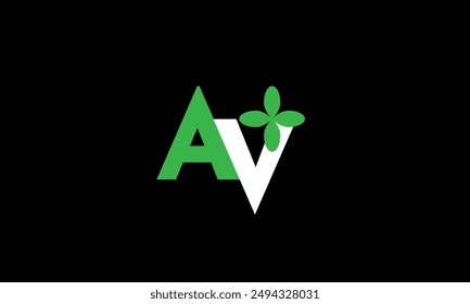 Leaf Logo Initial Green Nature