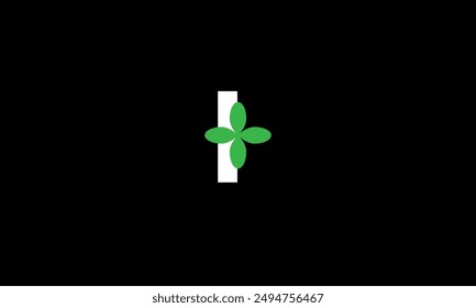 Leaf Logo Initial Green Nature