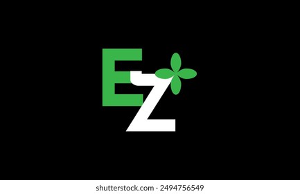 Leaf Logo Initial Green Nature