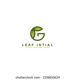 Leaf Logo Initial Letter Design G. - Vector