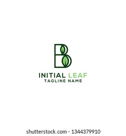 Leaf Logo Initial Letter Design B. - Vector