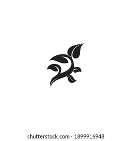 leaf logo iocn design with simple style