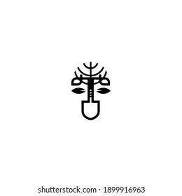 diseño iocn del logotipo de la hoja con estilo sencillo