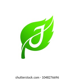 Leaf Logo With Letter J