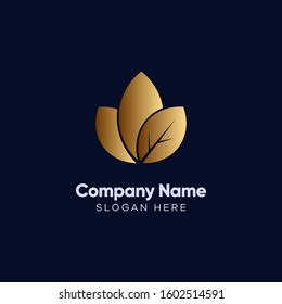 Leaf Logo Luxury Design Vector Illustration