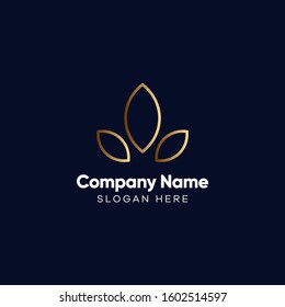 Leaf Logo Luxury Design Vector Illustration