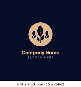 Leaf Logo Luxury Design Vector Illustration