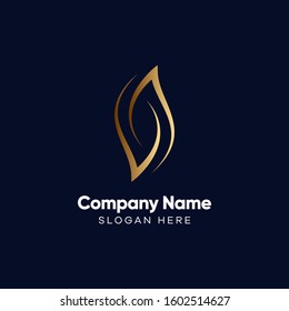 Leaf Logo Luxury Design Vector Illustration