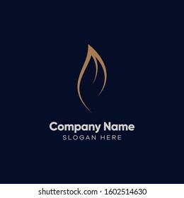 Leaf Logo Luxury Design Vector Illustration