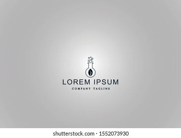 
leaf logo in a medicine bottle