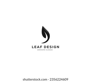logotipo de hoja minimalista Gradiente de color Gradiente de color Ilustraciones de diseño vectorial

