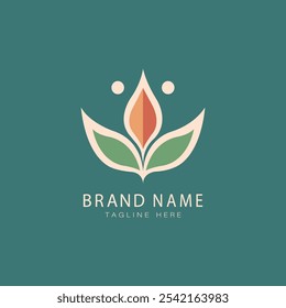  Leaf logo minimalist style design