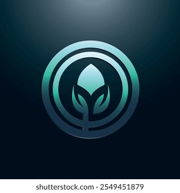 Logotipo de la hoja diseño gráfico moderno abstracto