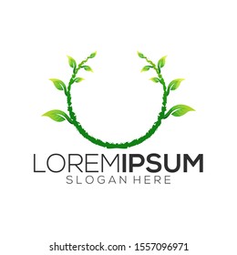Leaf logo in a modern and elegant style