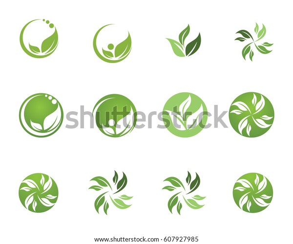 Leaf Logo Fur Naturliche Gesundheit Stock Vektorgrafik Lizenzfrei