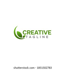 Logo de la hoja diseño de naturaleza creativa plantilla vectorial