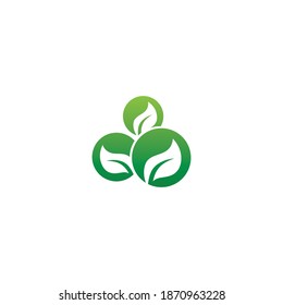 logotipo de la hoja naturaleza elemento verde vector