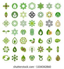 leaf logo. Nature icon. ecology symbol. vector eps 08.