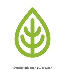 leaf logo. Nature icon. ecology symbol. vector eps 08.