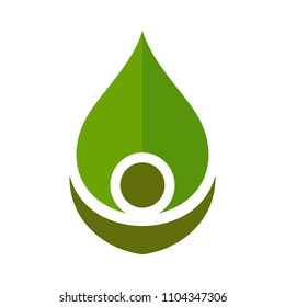 leaf logo. Nature icon. ecology symbol. vector eps 08.